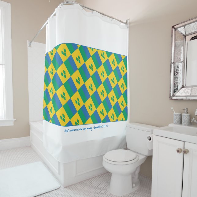 ST VINCENT GRENADINES God's mercies Christian Shower Curtain (In Situ)
