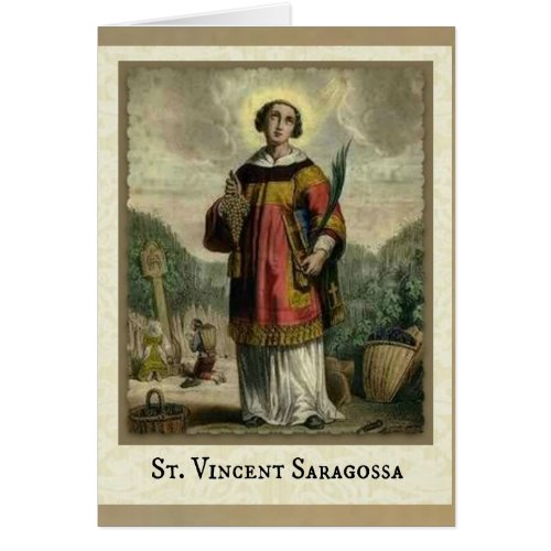 St Vincent Saragossa Deacon  Martyr Card