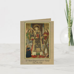 St. Vincent Saragossa Deacon-Martyr Greeting Card