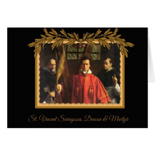 St Vincent Saragossa Deacon_Martyr Prayer Card