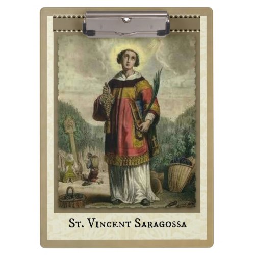 St Vincent Saragossa wprayer on back Clipboard