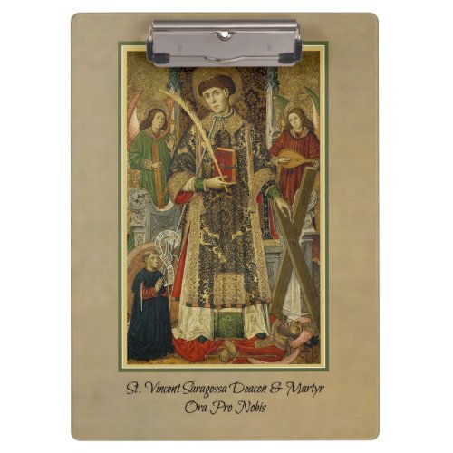 St Vincent Saragossa wprayer on back Clipboard