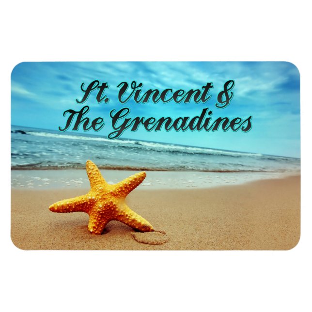 St. Vincent & The Grenadines starfish Magnet (Horizontal)