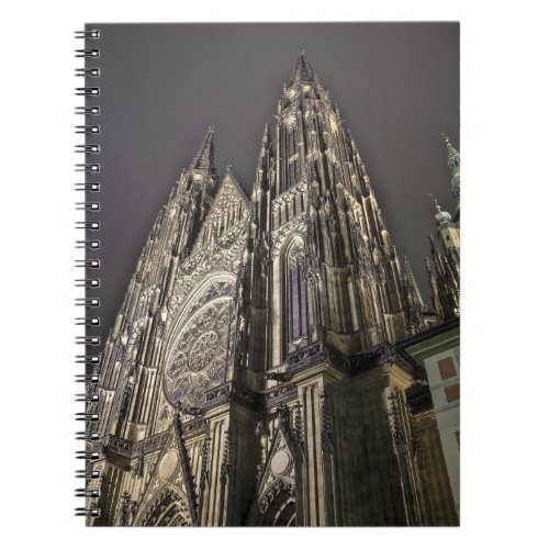 StVitus Cathedral Entrance Prague Night Notebook