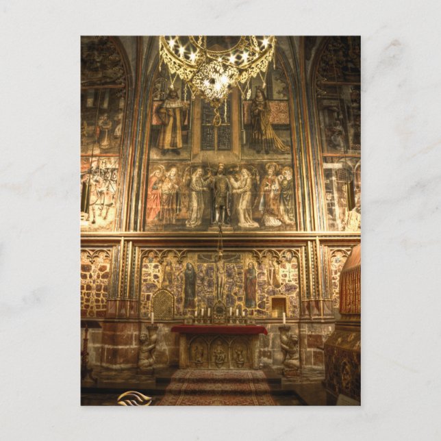 St.Wenceslas Chapel St.Vitus Cathedral Prague Postcard (Front)