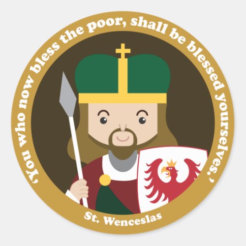 St Wenceslas Classic Round Sticker