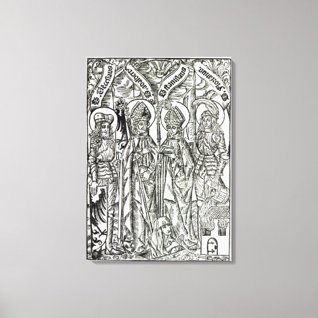 St. Wenceslaus, Adalbert,Stanislaus St. Florian Canvas Print (Front)