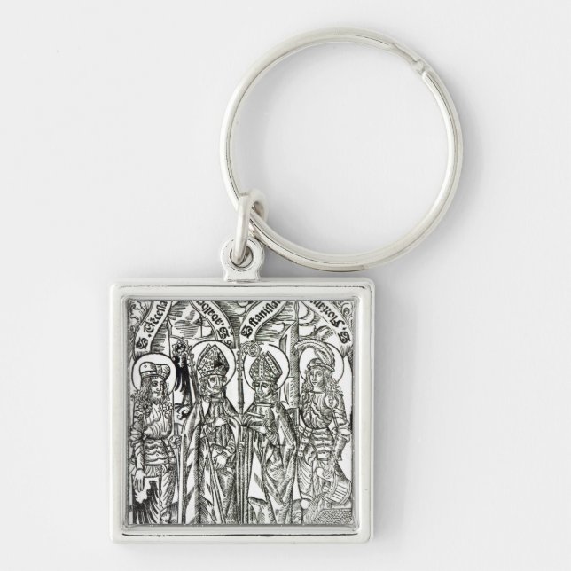 St. Wenceslaus, Adalbert,Stanislaus St. Florian Keychain (Front)