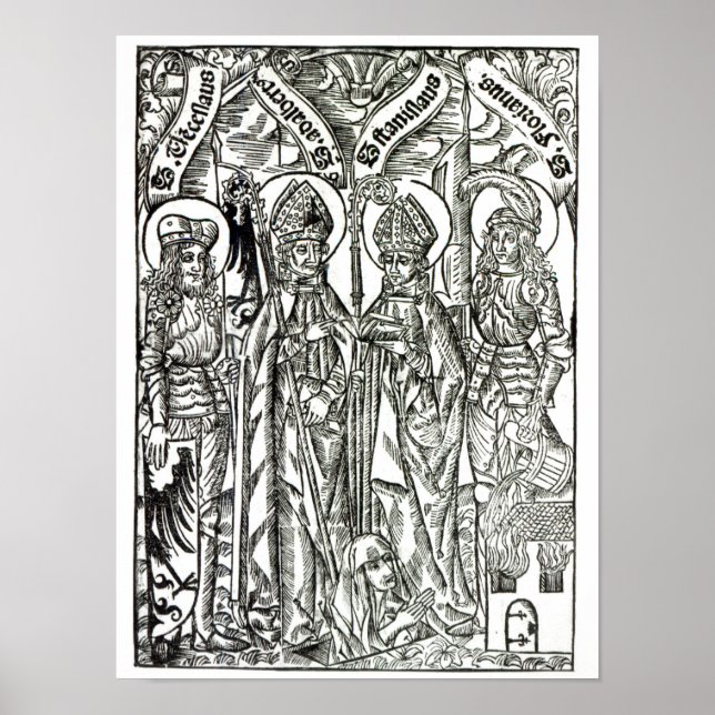 St. Wenceslaus, Adalbert,Stanislaus St. Florian Poster (Front)