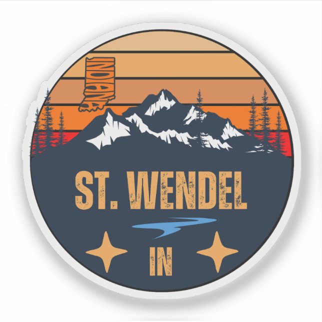 St. Wendel, Indiana  Sticker (Front)