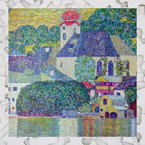 St Wolfgang Church by Gustav Klimt Victorian Art Jigsaw Puzzle