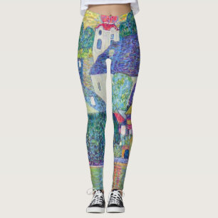 St. Wolfgang Church by Gustav Klimt, Victorian Art Leggings