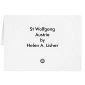 St Wolfgang in Austria Cards (Back Horizontal)