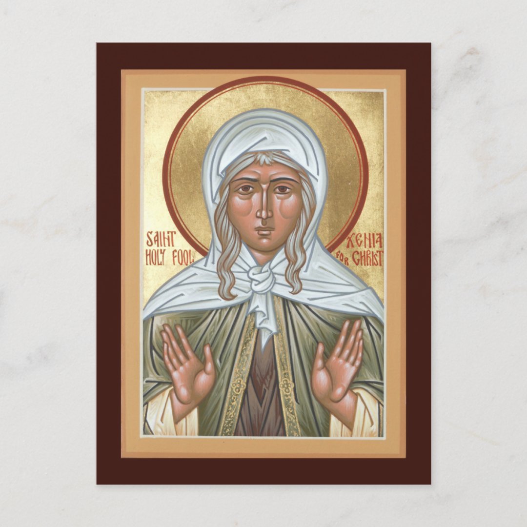 St. Xenia of St. Petersburg Prayer Card Zazzle