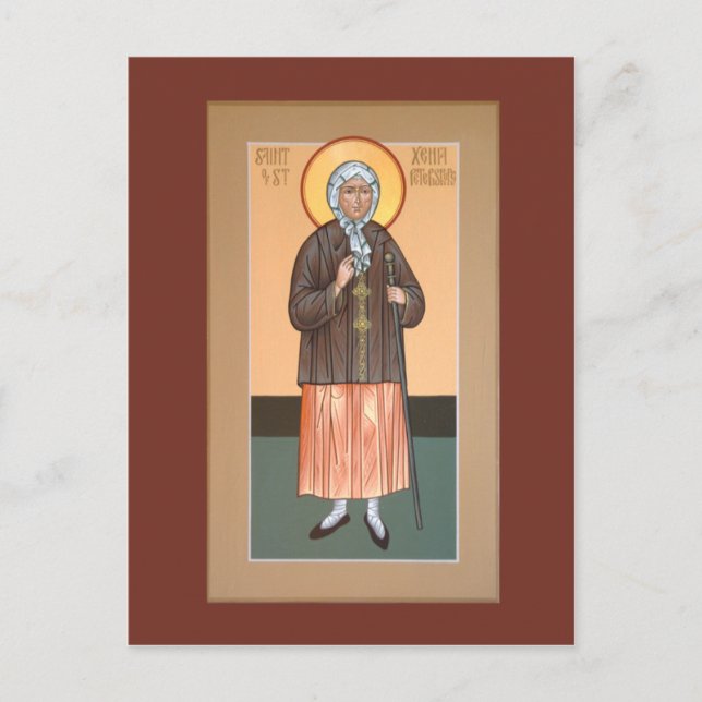 St. Xenia of St. Petersburg Prayer Card (Front)