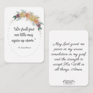St. Zelie Martin Consolation Miscarriage Holy Card
