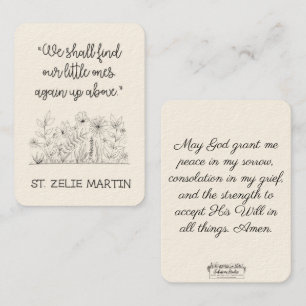 St. Zelie Martin Consolation Miscarriage Holy Card