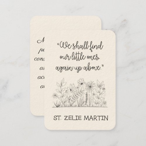 St Zelie Martin Consolation Miscarriage Holy Card