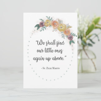 St. Zelie Martin Floral Miscarriage Card