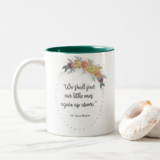 St. Zelie Martin Floral Miscarriage  Two-Tone Coffee Mug