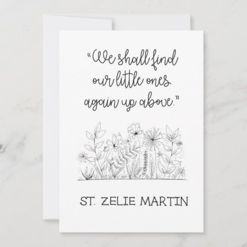 St Zelie Martin Miscarriage Sympathy Card