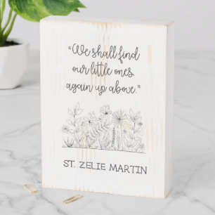 St. Zelie Martin Miscarriage Wooden Box Sign
