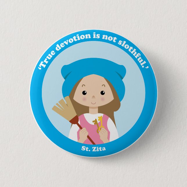 St. Zita Pinback Button (Front)