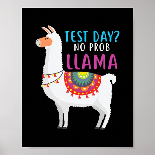 Staar Test Day No Problem Llama Teacher Testing Poster