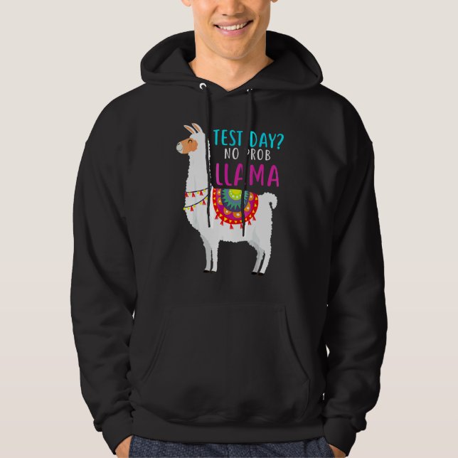 Staar Test Day No Problem Llama Teacher Testing Te Hoodie (Front)