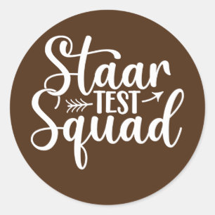 Staar Test Squad Elementary Teacher Test Day Classic Round Sticker
