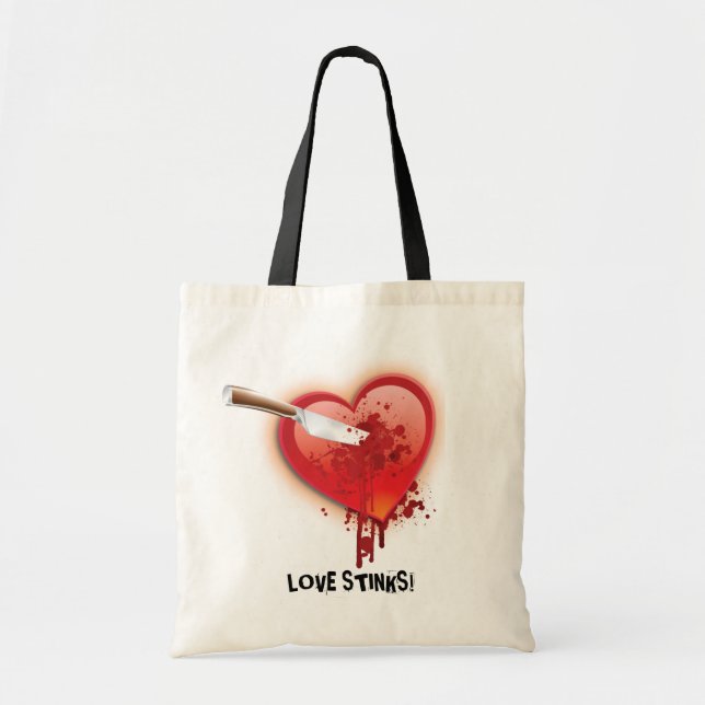 Stab Me in the Heart Anti-Valentines Tote Bag (Front)