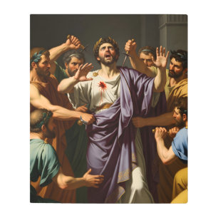 Stab of Fate: The Drama of a Roman Emperor’s Assas Metal Print