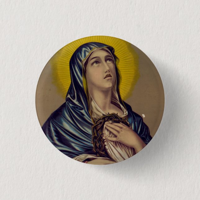 Stabat Mater Our Lady of Sorrows Button (Front)