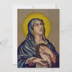 Stabat Mater Our Lady Of Sorrows Devotional Art Invitation