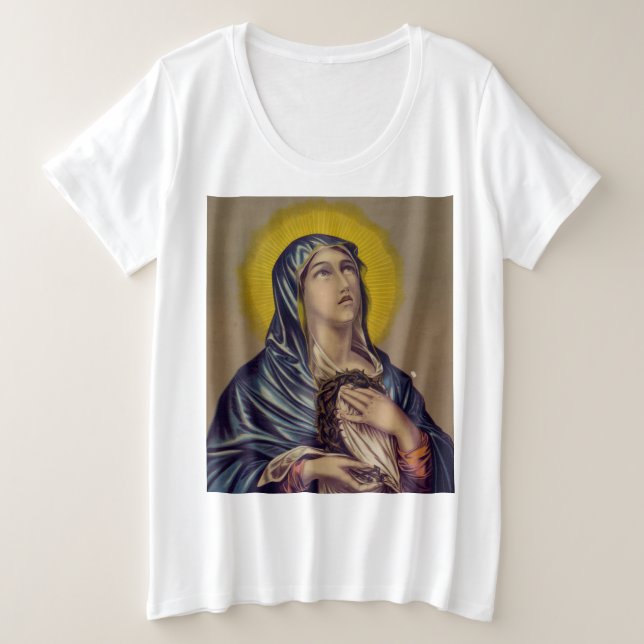 Stabat Mater Our Lady of Sorrows Plus Size T-Shirt (Design Front)