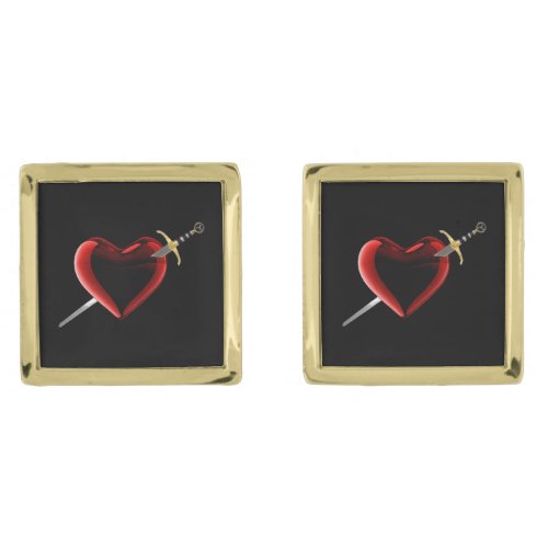 Stabbed In The Heart Cufflinks