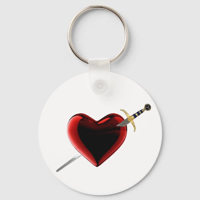 Stabbed In The Heart Key Chain (Front)