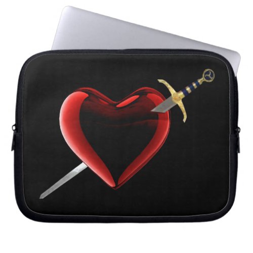Stabbed In The Heart Laptop Sleeve