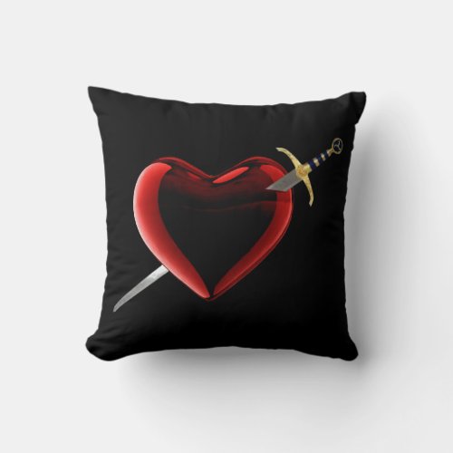 Stabbed In The Heart Reversible Pillow