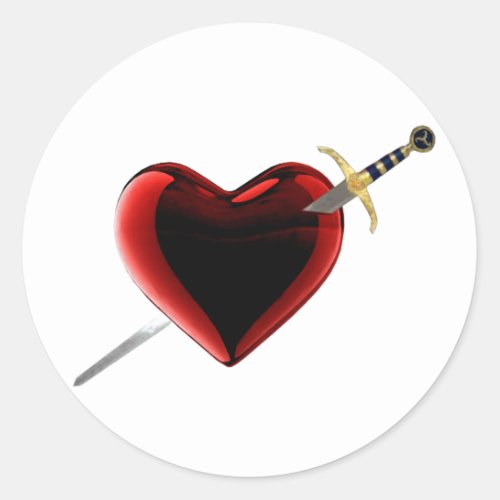 Stabbed In The Heart Stickers