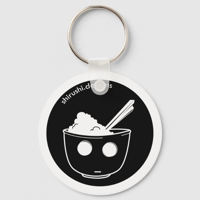 Stabbed Rice Bowl Keychain (Front)