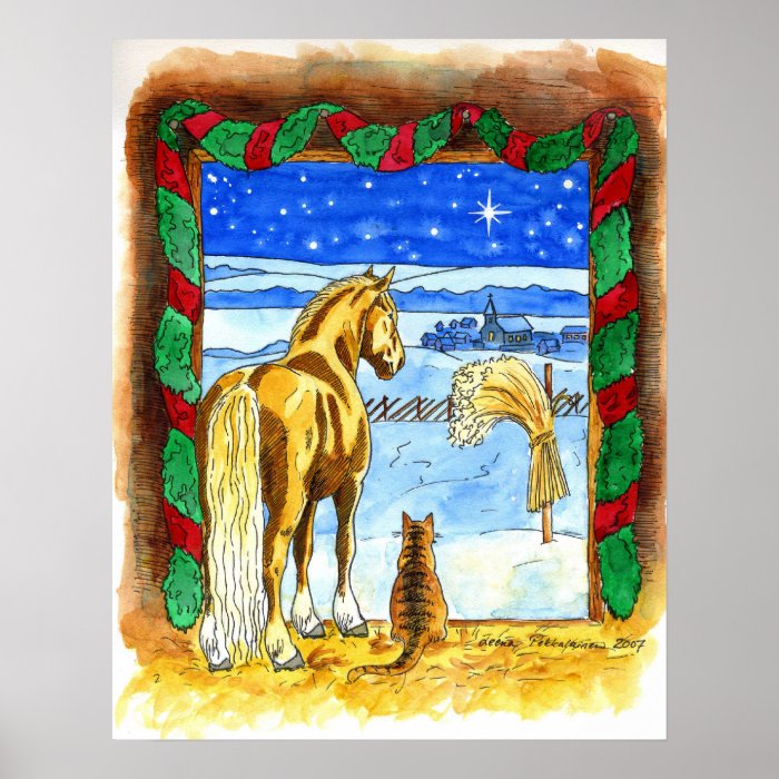 Stable Christmas Print