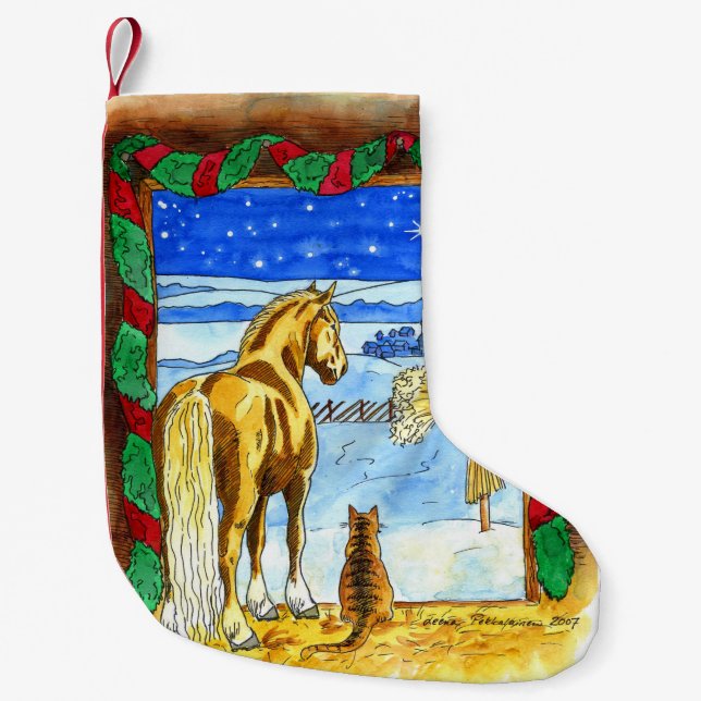 Stable Christmas Small Christmas Stocking (Front)