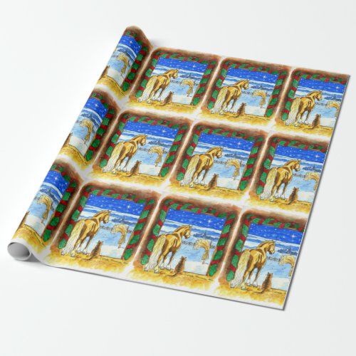 Stable Christmas Wrapping Paper