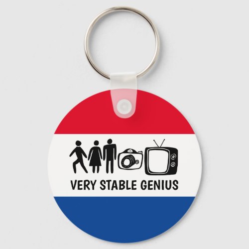 STABLE GENIUS Person Woman Man Camera TV Keychain