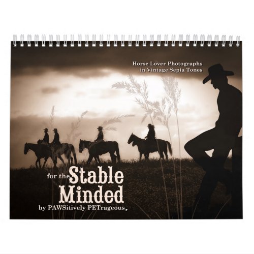 Stable Minded Western Horse Lover 12 Month Calendar
