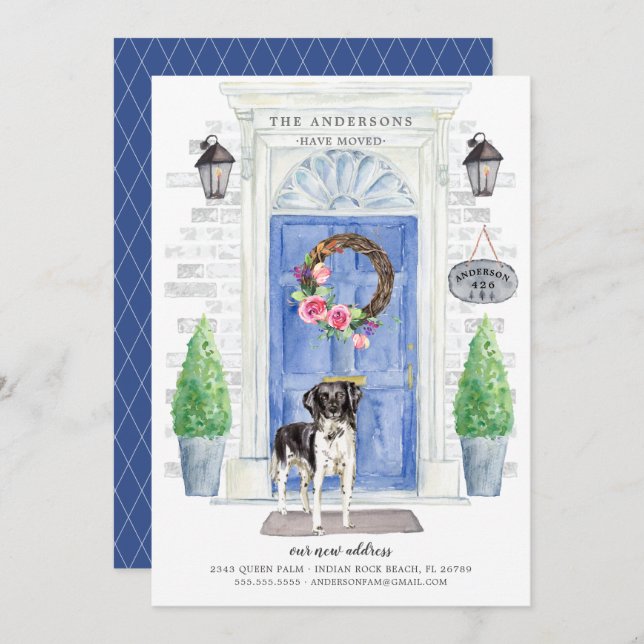 Stabyhoun Front Door Moving Announcement (Front/Back)