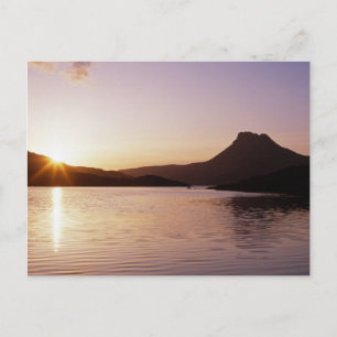 Stac Pollaidh sunset Scotland Postcard