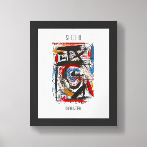 Staccato-Hand Painted Abstract  Framed Art