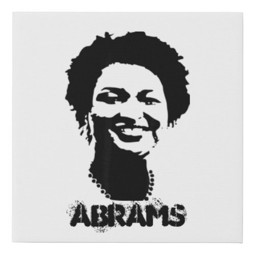 Stacey Abrams Civil Rights Gift Faux Canvas Print